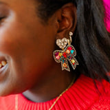 Taylor Shaye Beaded Bella Bows earrings