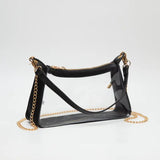 Clear Satchel Purse Black