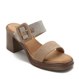 Wedge Heel Mules Khaki