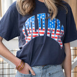 Lulu Mac Stars & Stripe Tee Navy