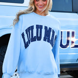 Lulu Mac Polka Dot Sweatshirt Light Blue