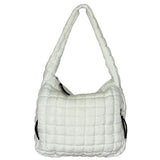 Lulu Mac Puffer Quilted Handbag White