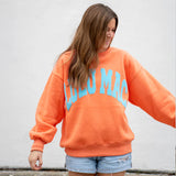 Lulu Mac Puff Sweatshirt Orange Blue