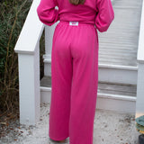 Lulu Mac Terrycloth Pant Hot Pink