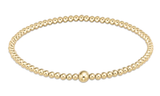 E Newton Classic Gold 3mm Bead Bangle