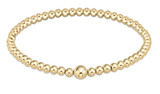 E Newton Classic Gold 4mm Bead Bangle