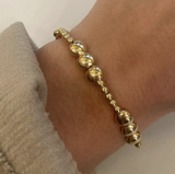 E Newton Honesty Joy 6mm Bead Bracelet Gold