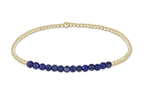 E Newton Gold Bliss 2mm Bead Bracelet Lapis