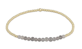E Newton Gold Bliss 2mm Bead Bracelet Labradorite