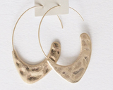 Finn Gold Hammered Hoop Earrings