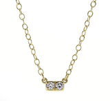 E Newton 14kt Gold & Diamond Significance Necklace Two
