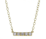 E Newton 14kt Gold & Diamond Significance Necklace Five