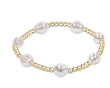 E Newton Admire Gold 3mm Bead Bracelet Pearl