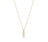E Newton 16" Respect Gold Charm Initials Necklace