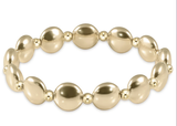 E Newton Extends Honesty Gold Grateful Pattern 10mm Bead Bracelet
