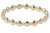 E Newton Honesty Gold Grateful Pattern 6mm Bead Bracelet