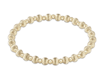 E Newton Extends - Dignity Grateful Pattern 5mm Bead Bracelet - Gold