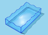 Taylor Elliott Rectangle Wavy Tray Blue