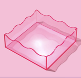 Taylor Elliott Square Wavy Tray Light Pink