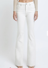 Hidden Happi Flare w Clean Cut Hem White