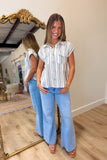 Smart Style Top Cream Stripe
