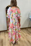 Spring Mix Short Sleeve Dress Natural