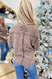 Winter Wear Waffle Henley Brown