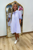 Breezy Stripe Dress Lavender