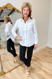 Joh Weena Feathered Shirt White