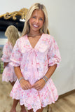 Rosy Rapture 2 Piece Skirt Set Pink