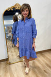 Joh Jaelynn Cotton Stripe Dress Blue