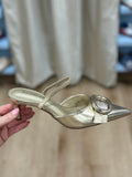 Chiara Pointed Toe Slingback Gold