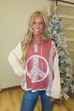 Floral Symphony Hoodie Red Brick