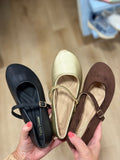 Faye 4 Mary Janes Flat Black