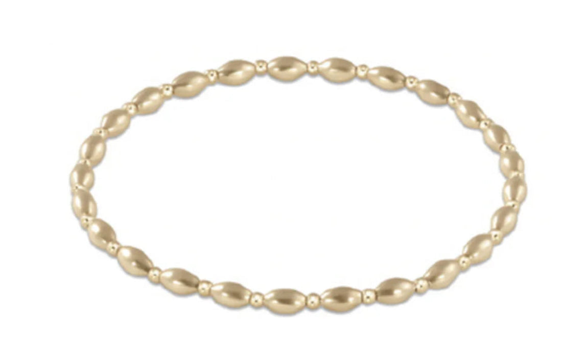 E Newton Harmony Grateful 2.5 Bead Bracelet Gold
