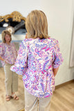 Umgee Floral Festival Blouse Pink