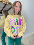 Mardi Gras Sweatshirt Yellow