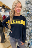 SMTTT Relaxed One Stripe Sweater Black