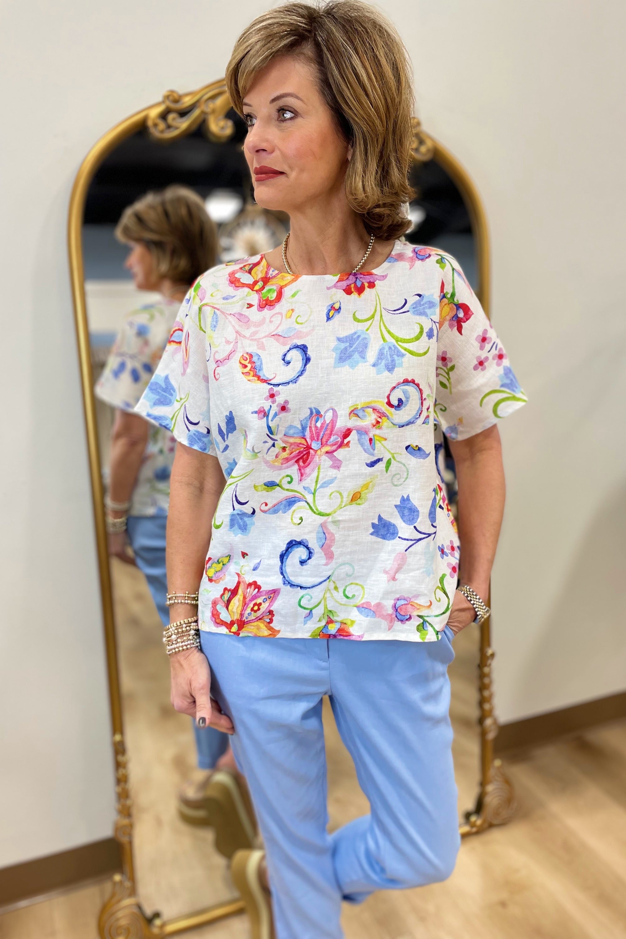 Charlie B Dolman Sleeve Top Utopia