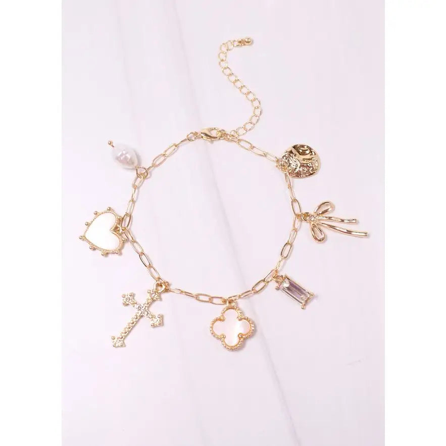 Caroline Hill Arquette Charm Bracelet Gold