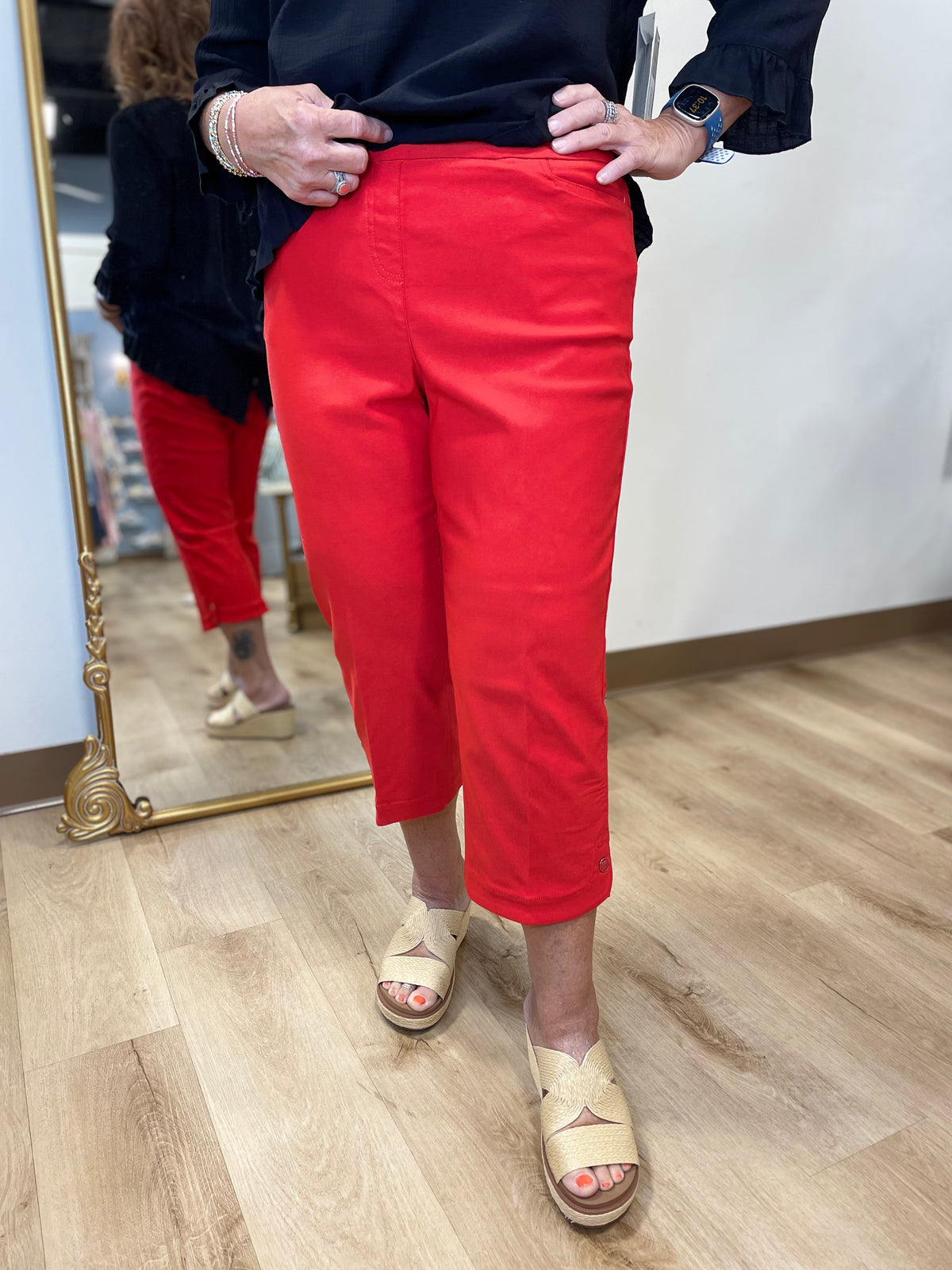 Multiples Capri Pant Poppy
