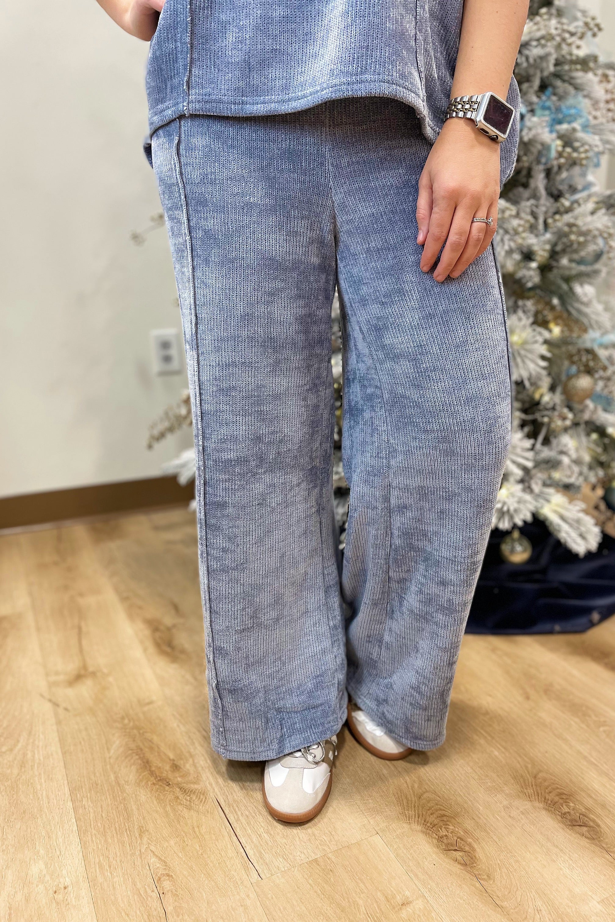 Umgee Small Town Chic 2 Piece Pant Set Denim