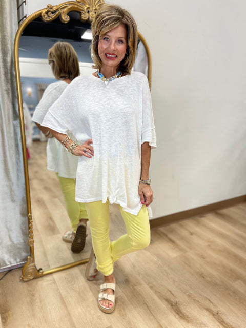 Mud Pie Evan Top One Size White