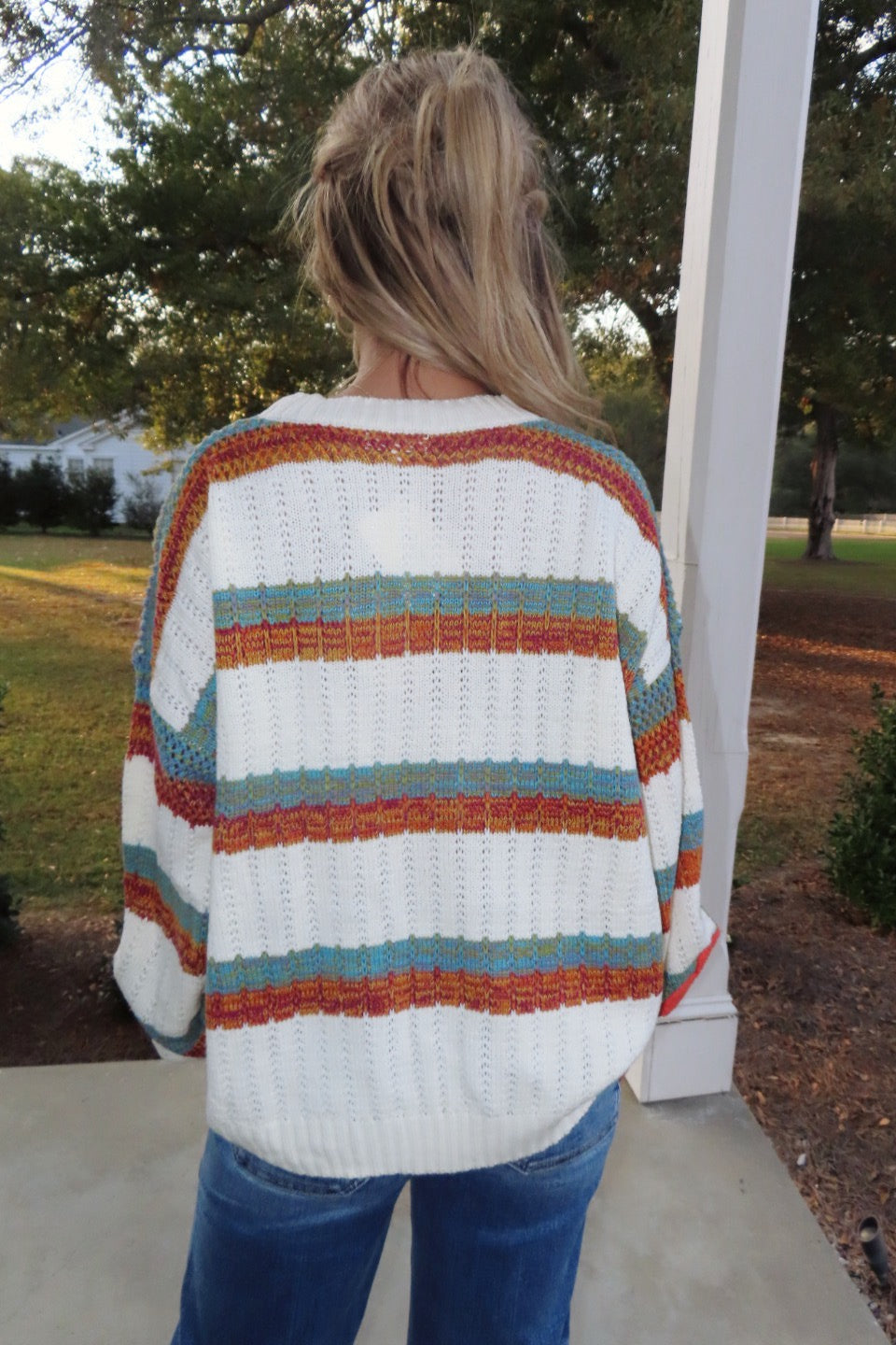 Flirting with Floral Sweater Ivory
