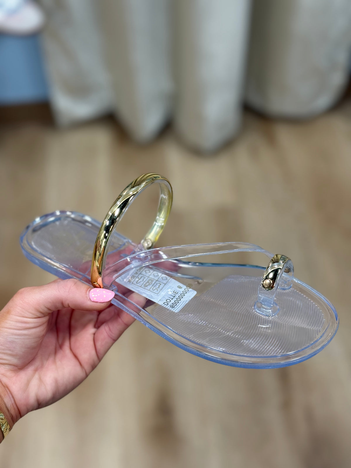 Dottie Sandal Clear w Gold