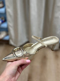 Chiara Pointed Toe Slingback Gold