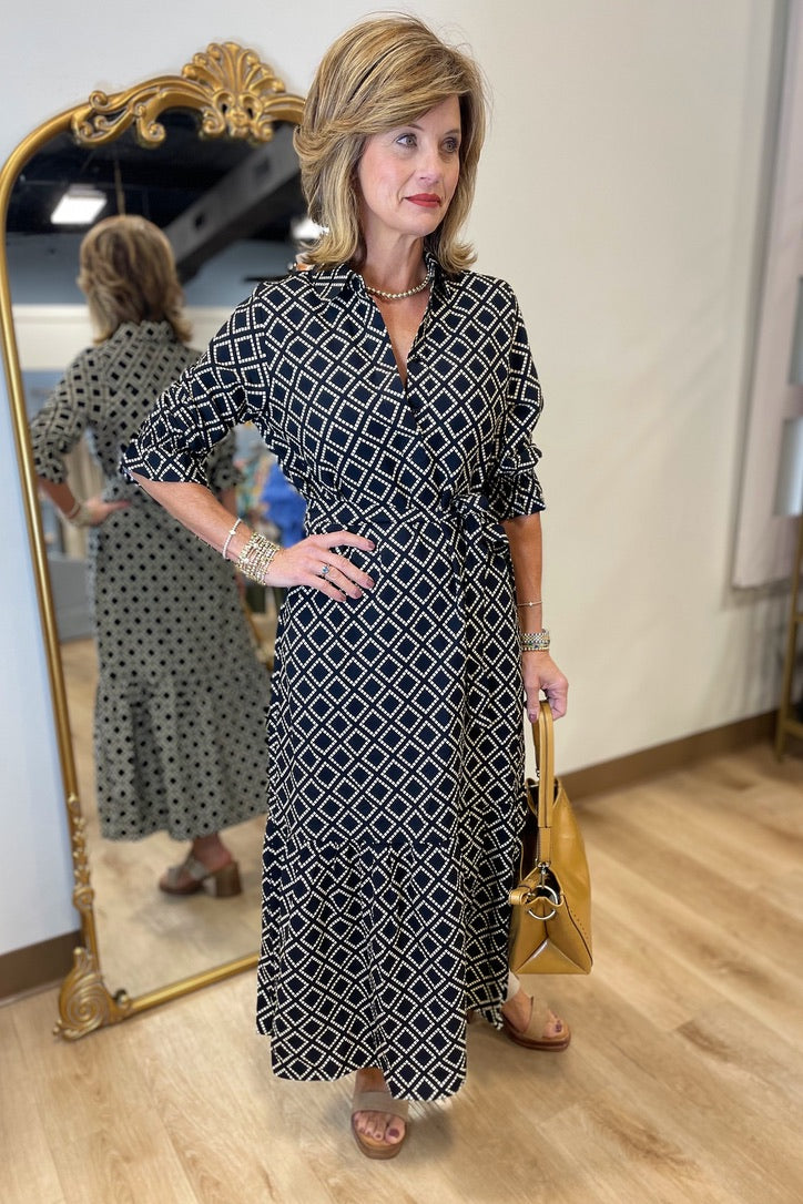 Boho Chic Maxi Dress Black Pattern