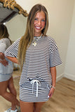 Autumn Stripes Skort Set Brown