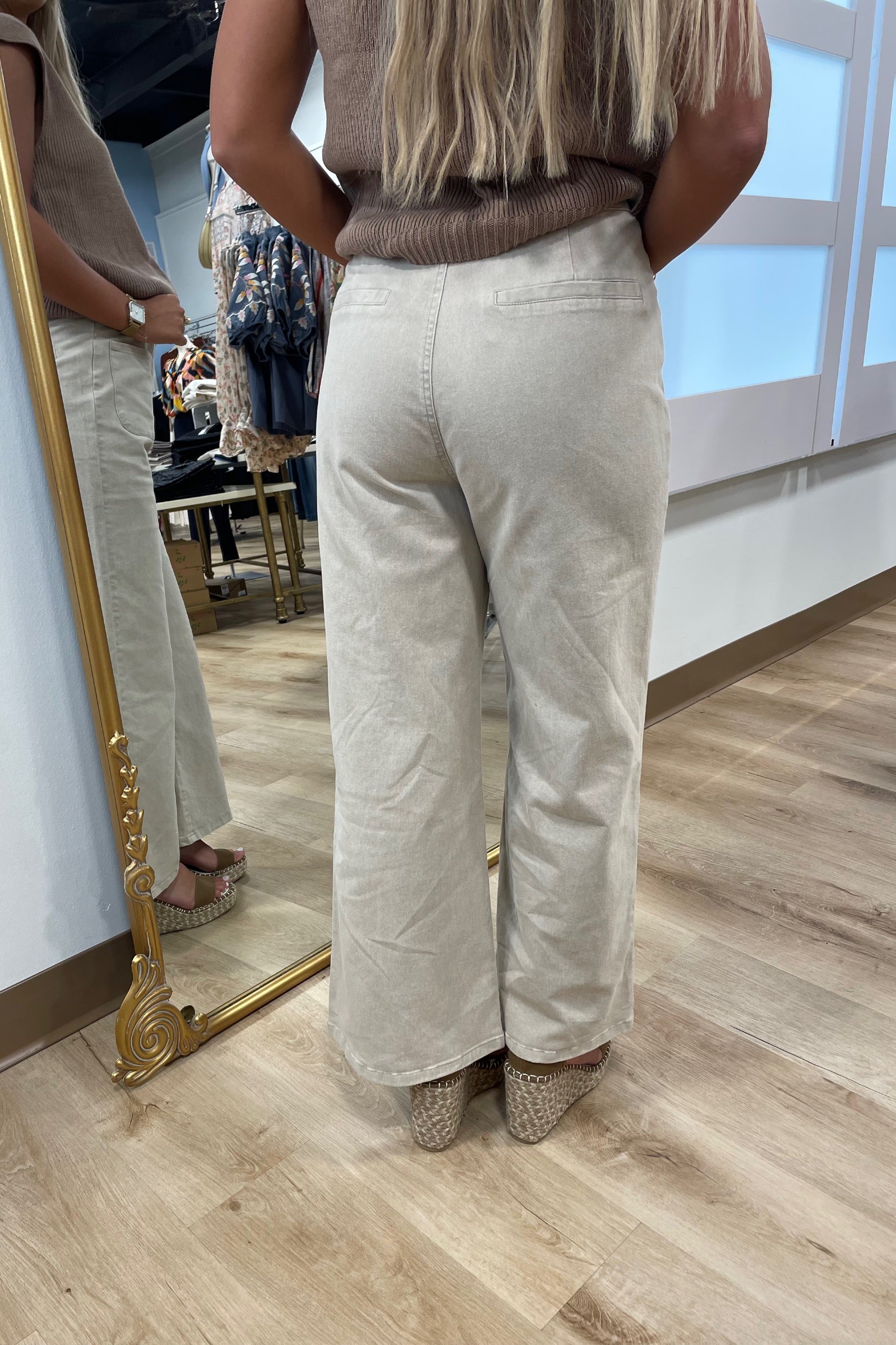 Go To Front Pocket Pants Stone