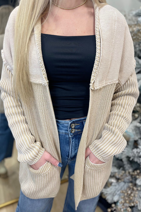 Cocoa Ready Cardigan Sweater Khaki